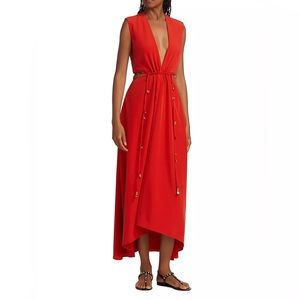 Altuzarra
Ayubi Embellished Tie-Waist Cut-Out Midi-Dress